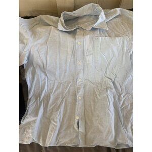 Calvin Klein Men's Short Sleeve Button Up Shirt Light Blue XL